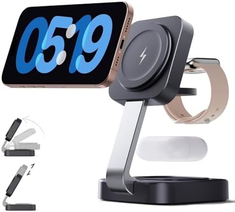 RYND 3-in-1 Magnetic Charging Stand, Black