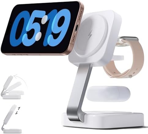 RYND 3-in-1 Magnetic Charging Stand, White