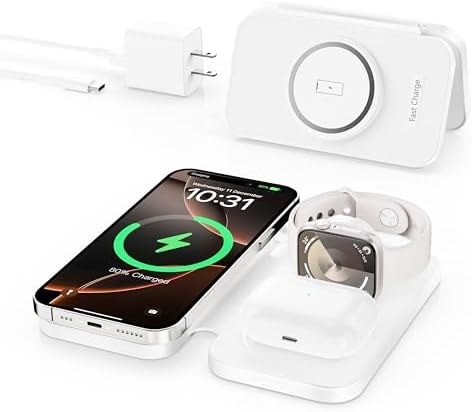 RYND Pocket 3-in-1 Travel Charging Station, White